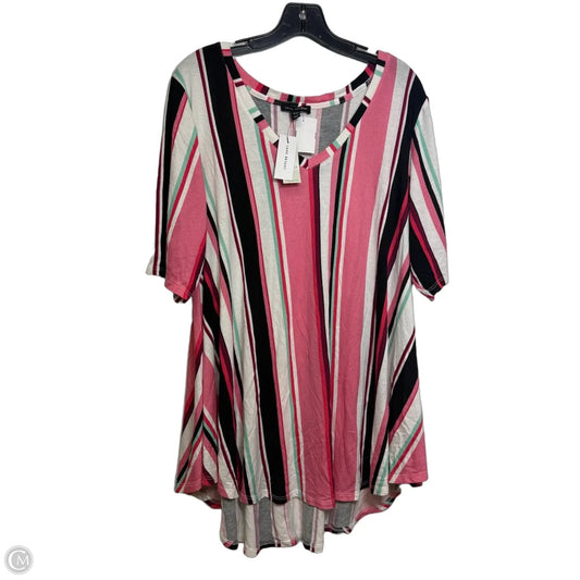 Tunic Short Sleeve By Lane Bryant In Striped Pattern, Size: 1x