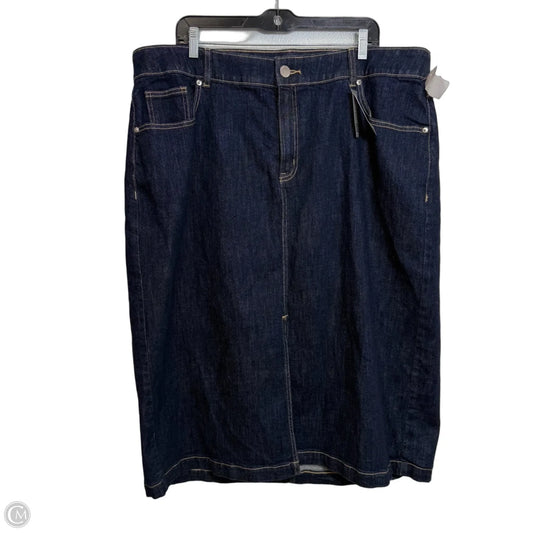 Skirt Midi By Lane Bryant In Blue Denim, Size: 20