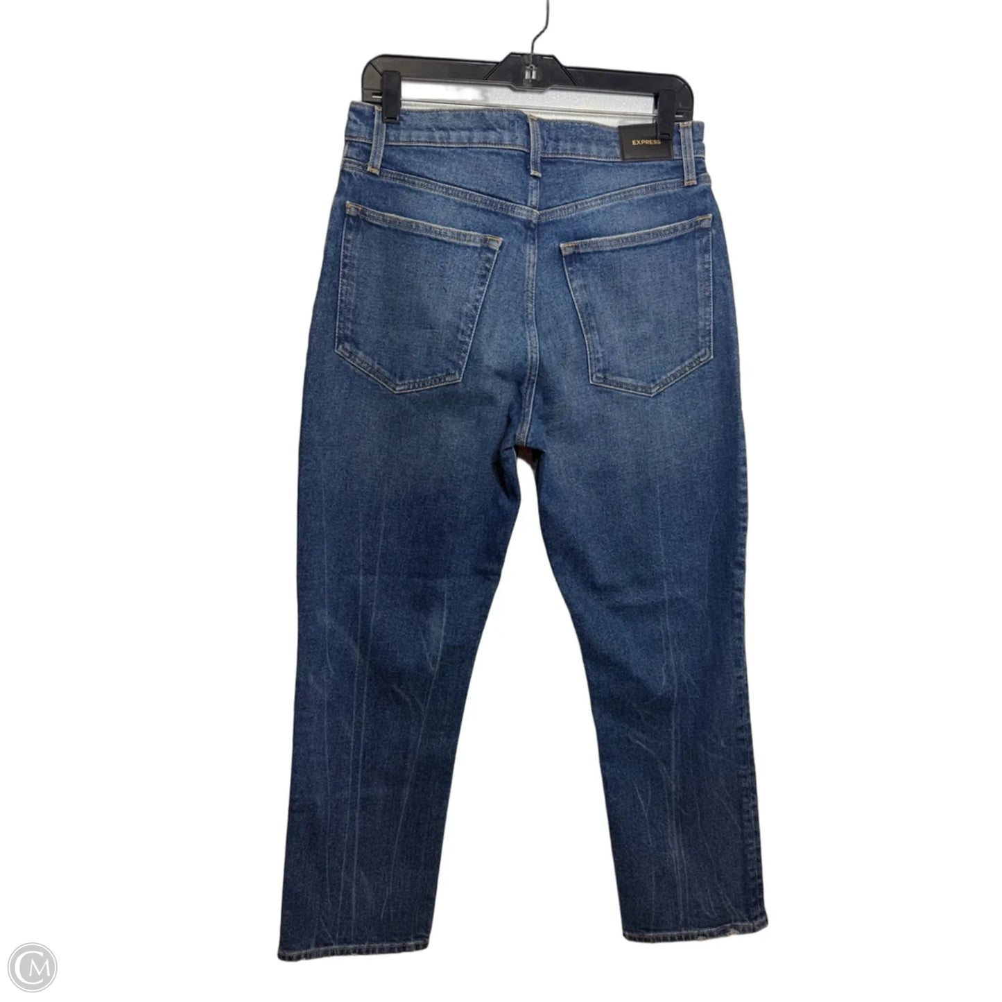 Jeans Straight By Express In Blue Denim, Size: 10