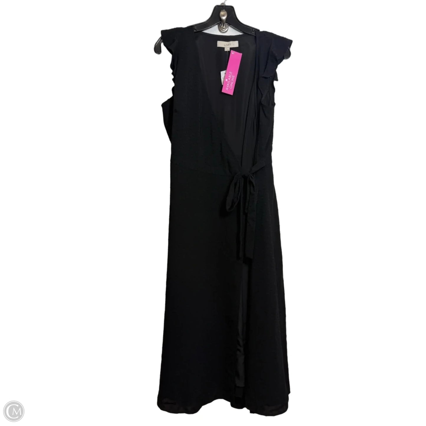 Dress Party Midi By Loft In Black, Size: S