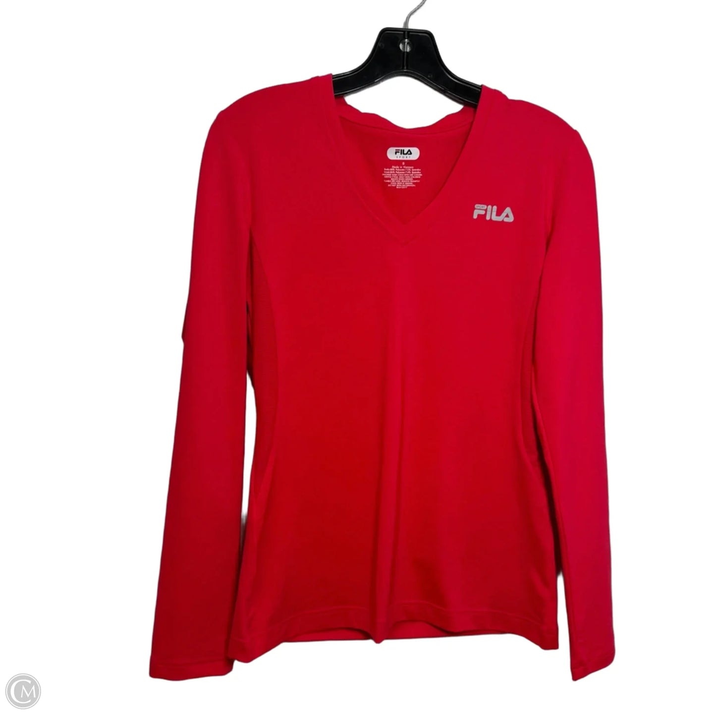Athletic Top Long Sleeve Crewneck By Fila In Coral, Size: S