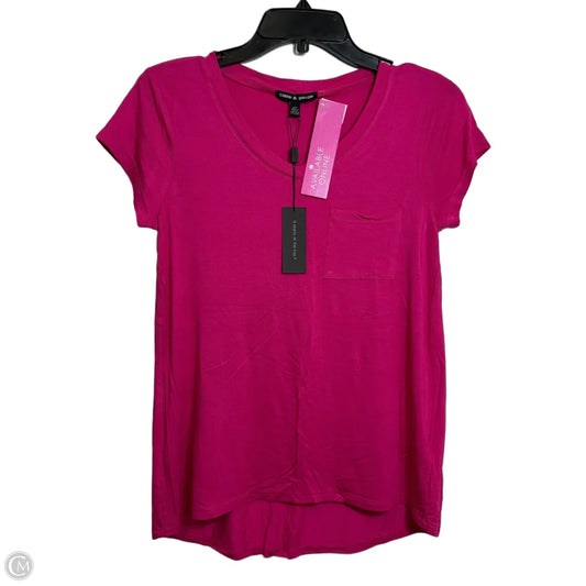 Top Short Sleeve Basic By Cable And Gauge In Pink, Size: S