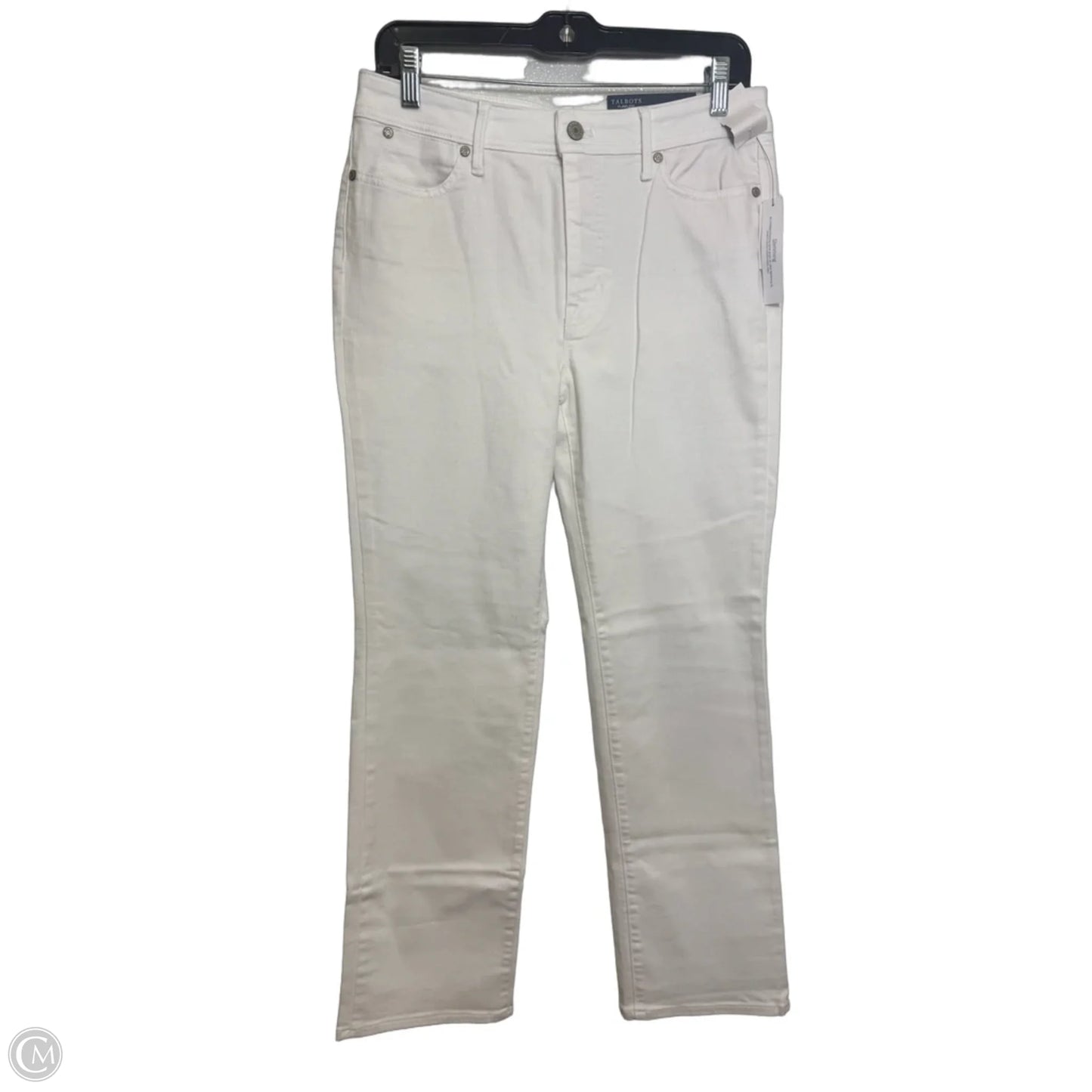 Jeans Boot Cut By Talbots In White Denim, Size: 6p