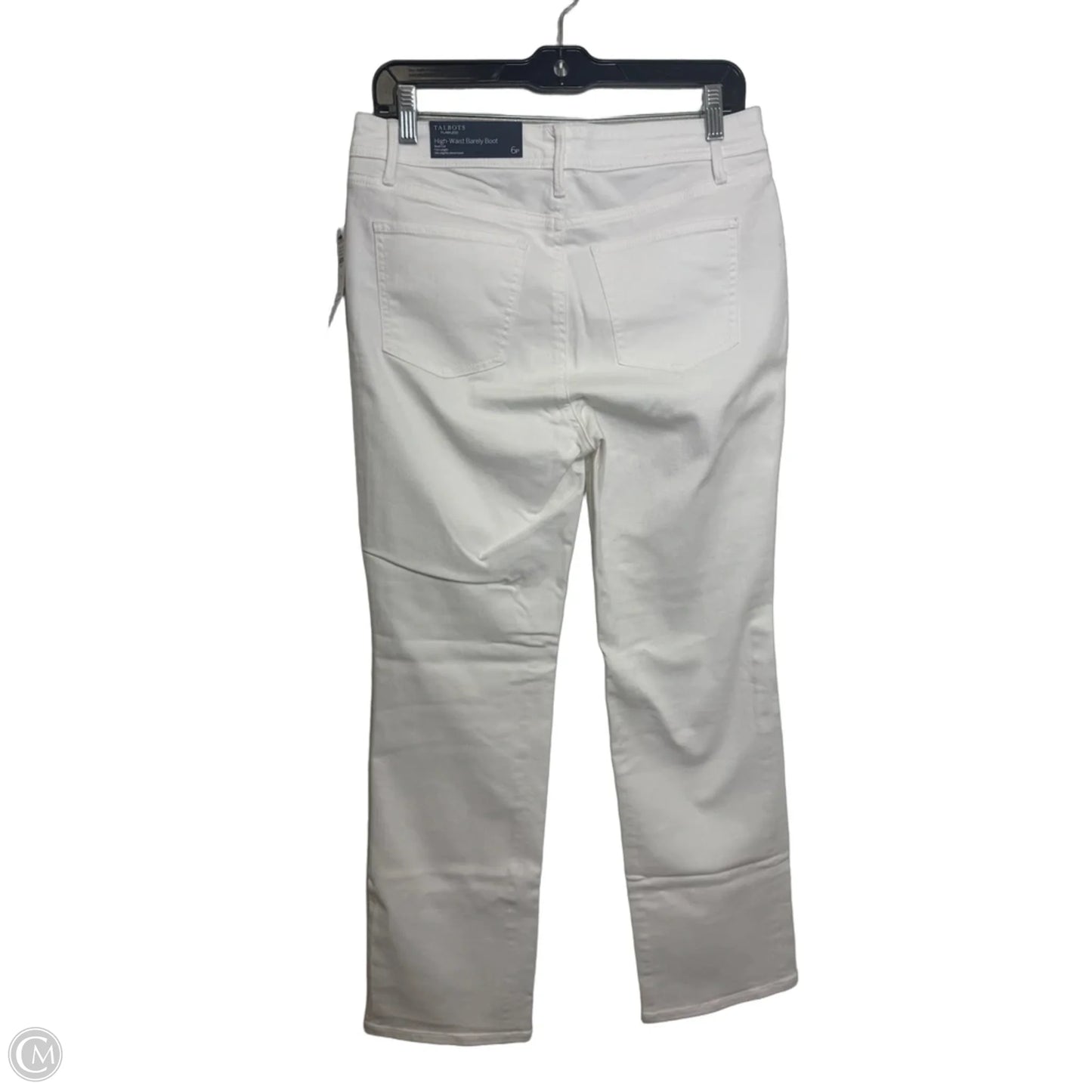 Jeans Boot Cut By Talbots In White Denim, Size: 6p