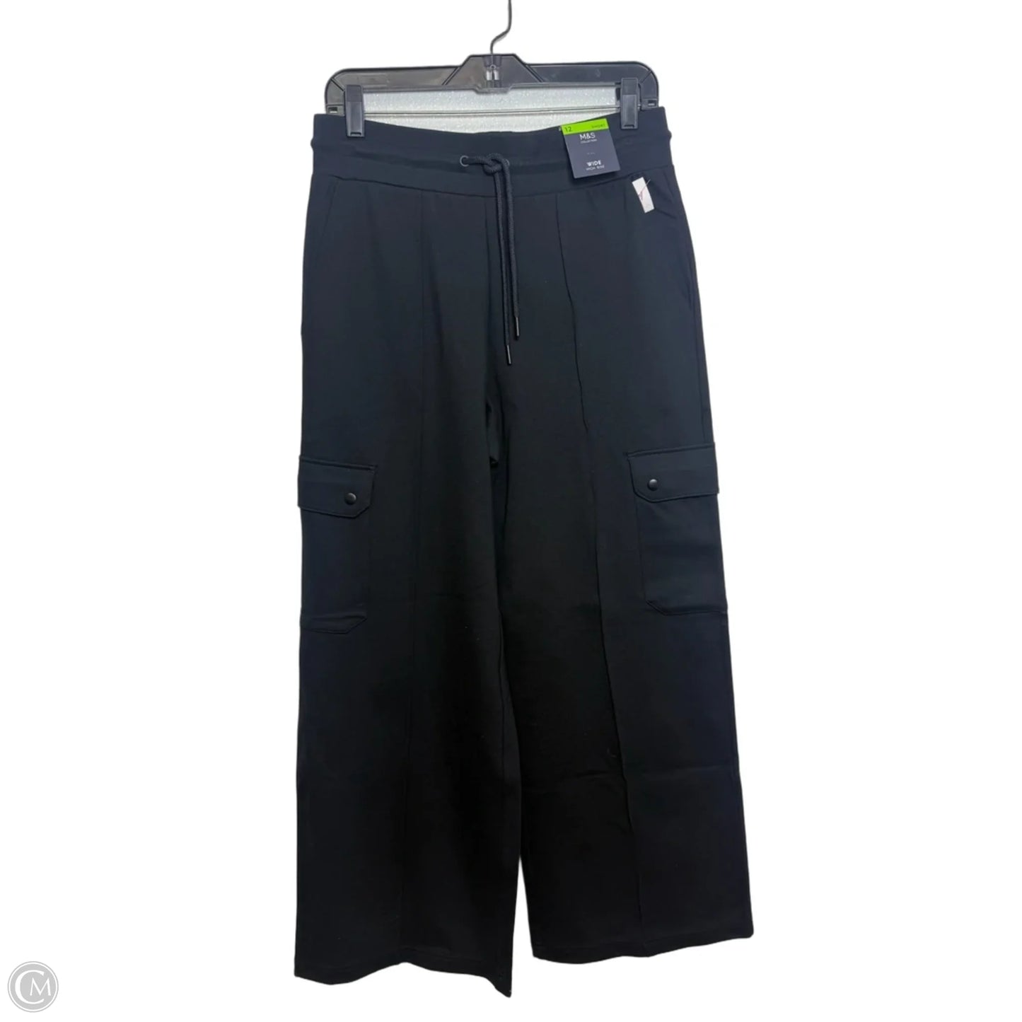 Wide leg Pants Cargo & Utility By Clothes Mentor In Black, Size: 12