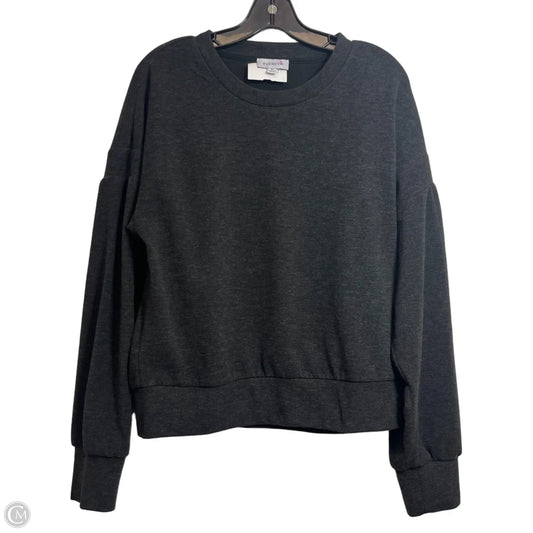 Top Long Sleeve By Evereve In Grey, Size: M