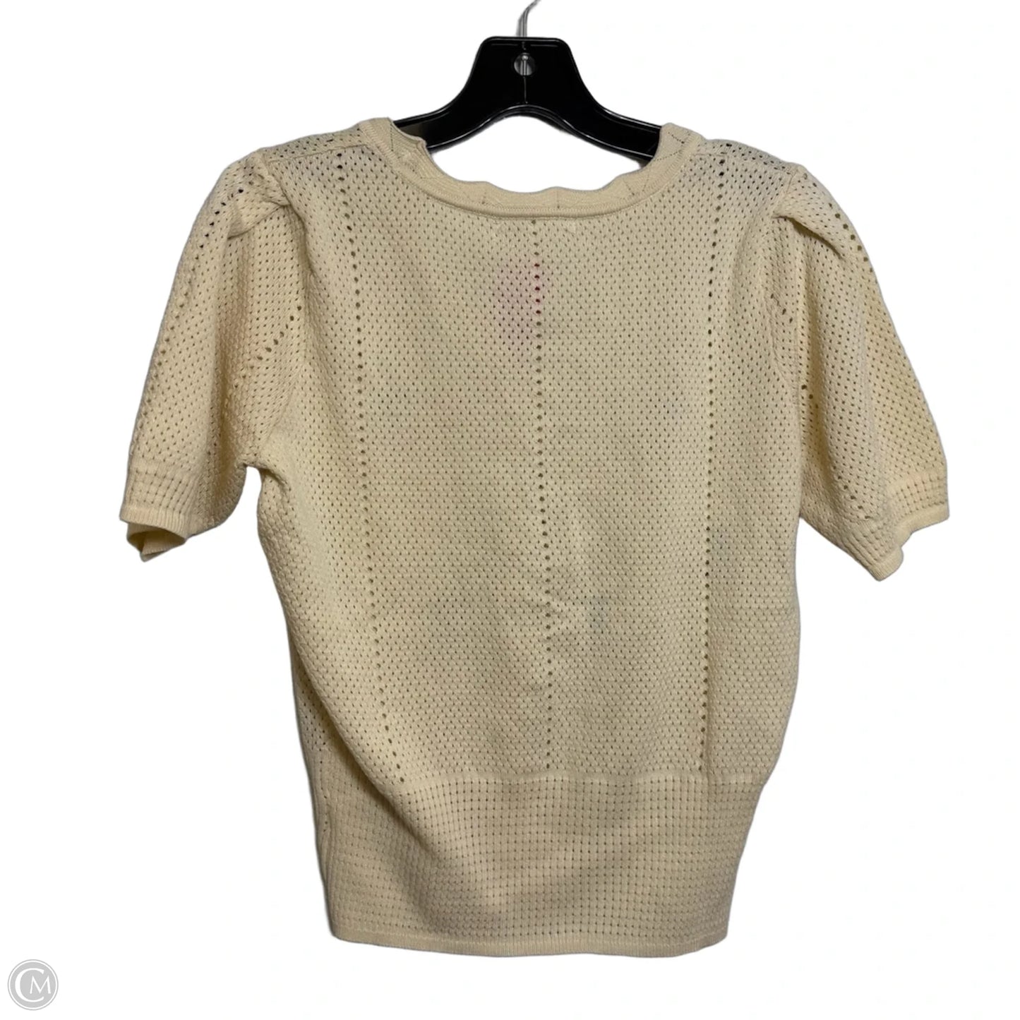 Cherry Sweater Short Sleeve By Simply Southern In Ivory, Size: M