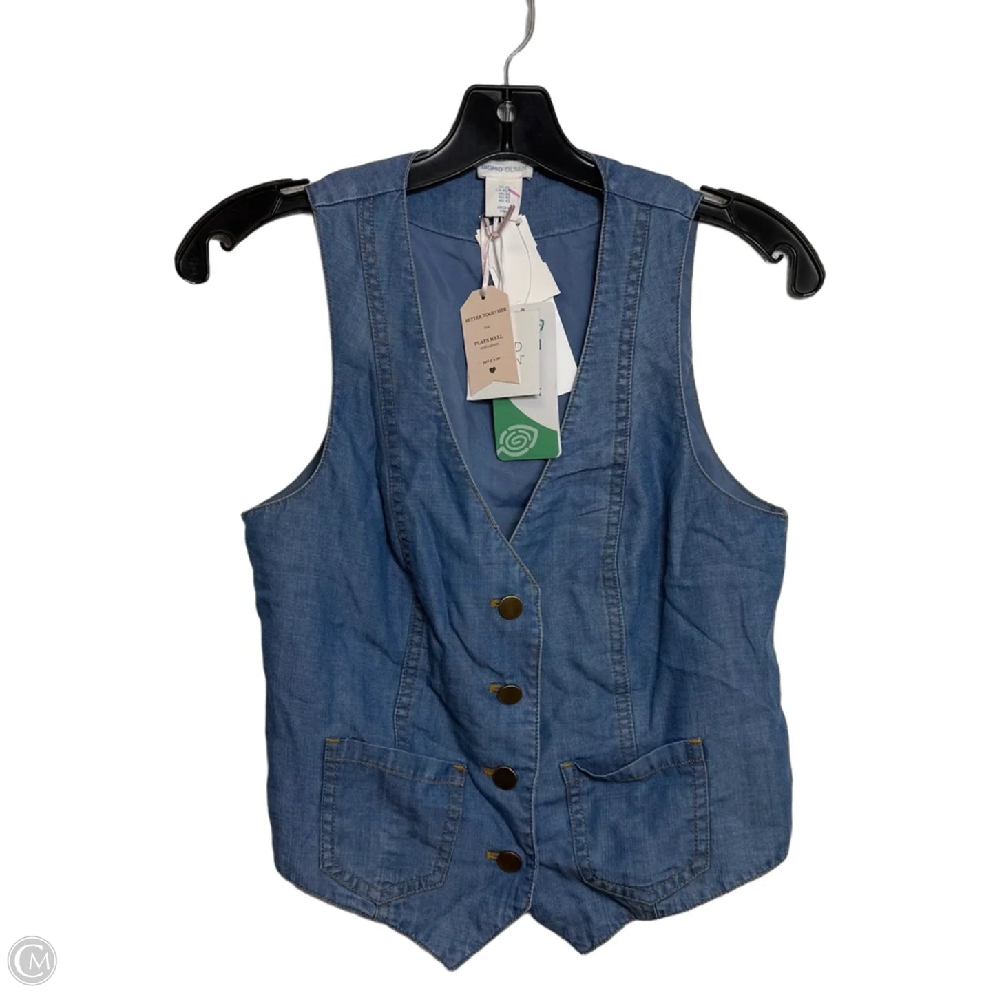 Vest Other By Sigrid Olsen In Blue Denim, Size: Xs