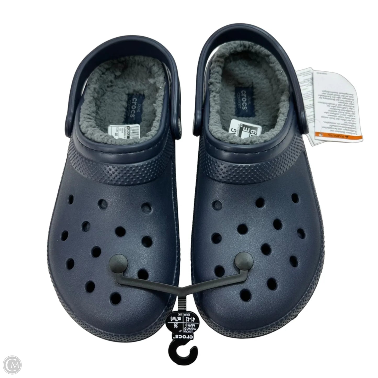 Sandals Flats By Crocs In Navy, Size: 10