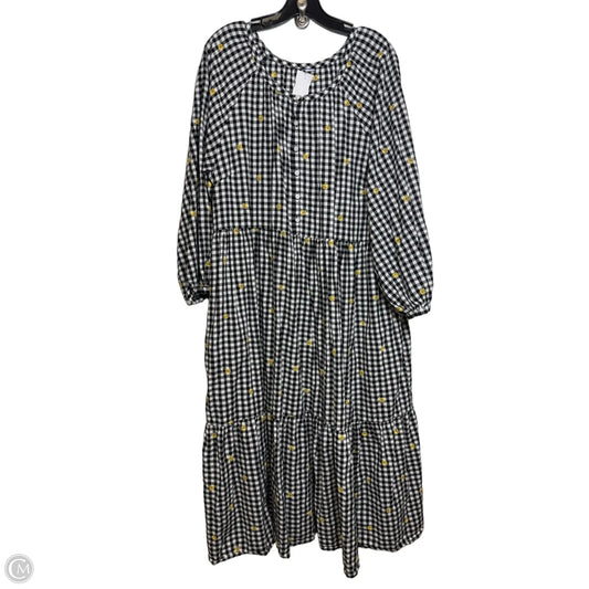 Dress Casual Midi By Old Navy In Checkered Pattern, Size: Xl