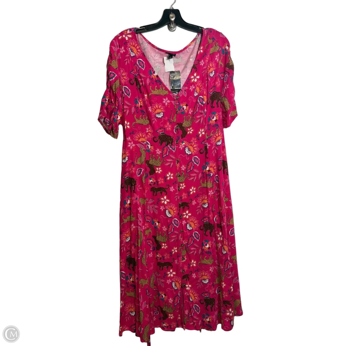 Dress Casual Midi By Torrid In Pink, Size: 2x