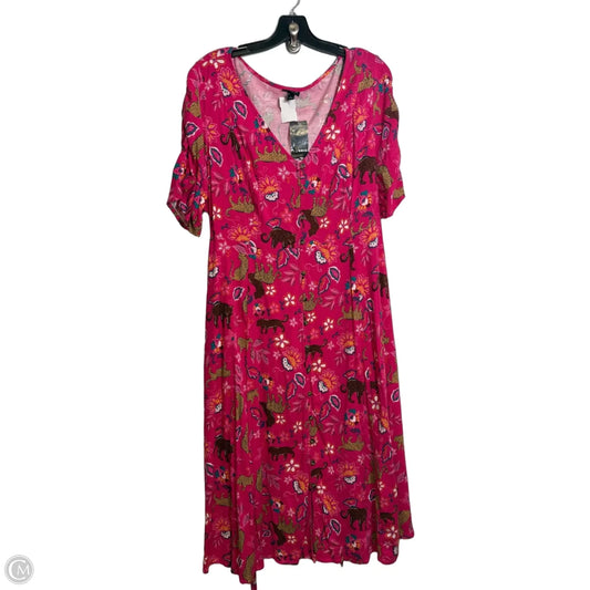 Dress Casual Midi By Torrid In Pink, Size: 2x