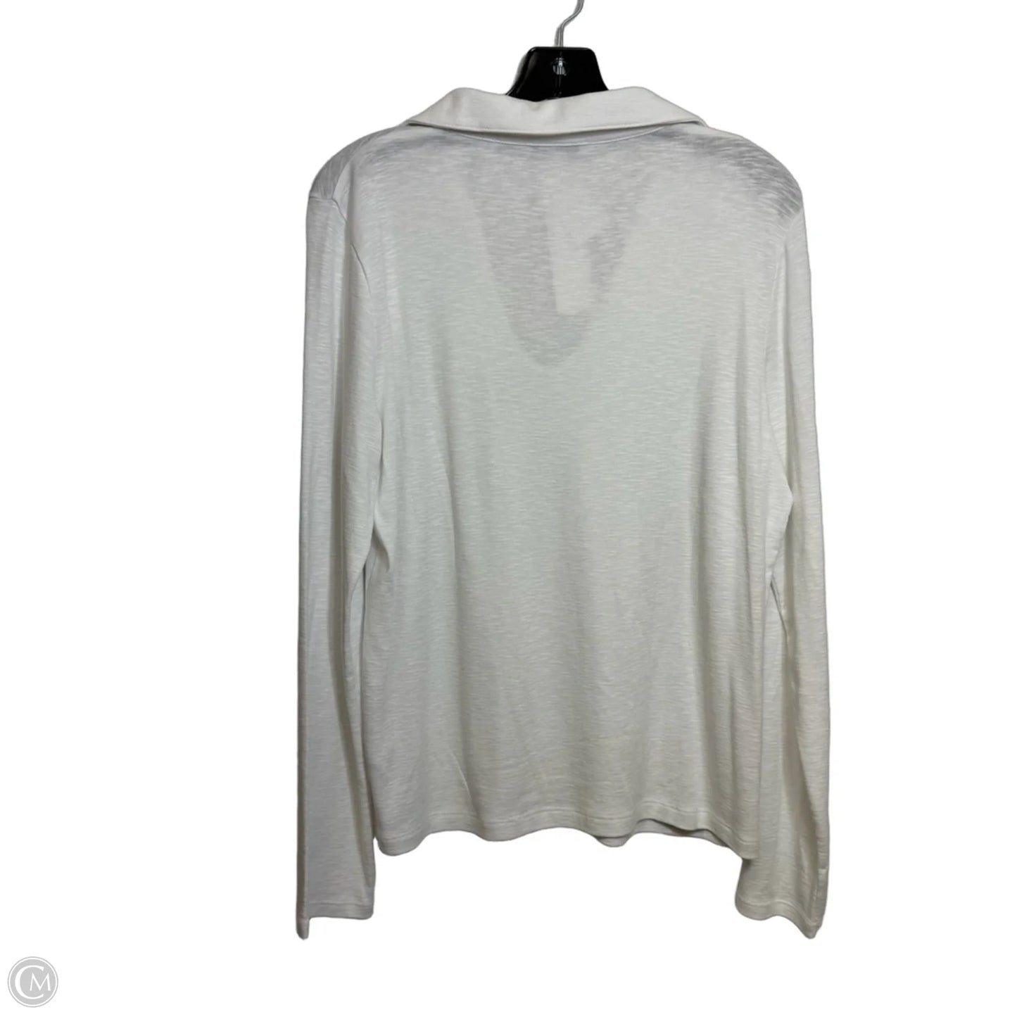 Top Long Sleeve By Vince In White, Size: Xl