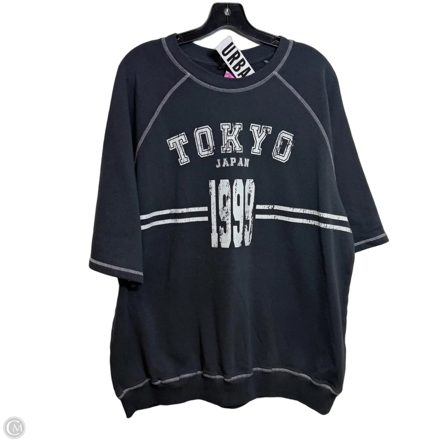 Top Short Sleeve By Urban Outfitters In Grey, Size: L