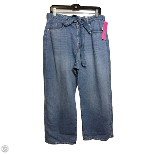 Jeans Wide Leg By Loft In Blue Denim, Size: 12p
