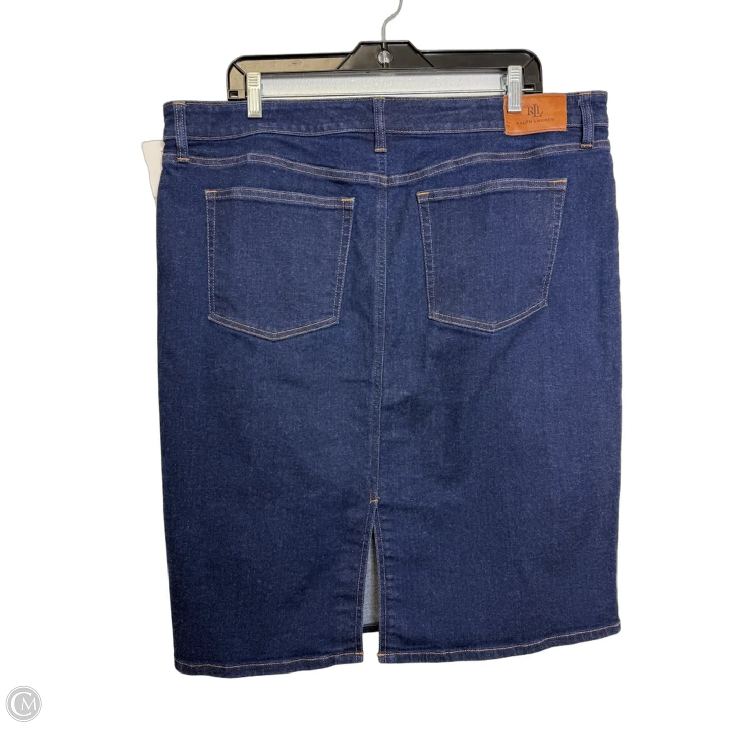 Skirt Mini & Short By Lauren By Ralph Lauren In Blue Denim, Size: 16