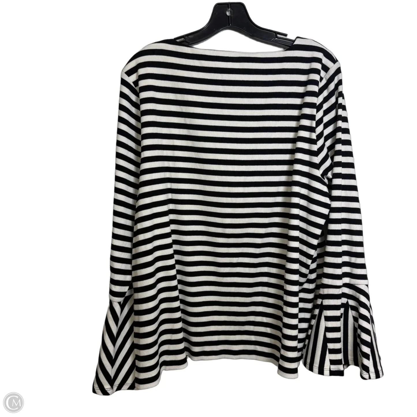 Top Long Sleeve By Chicos In Striped Pattern, Size: Xxl