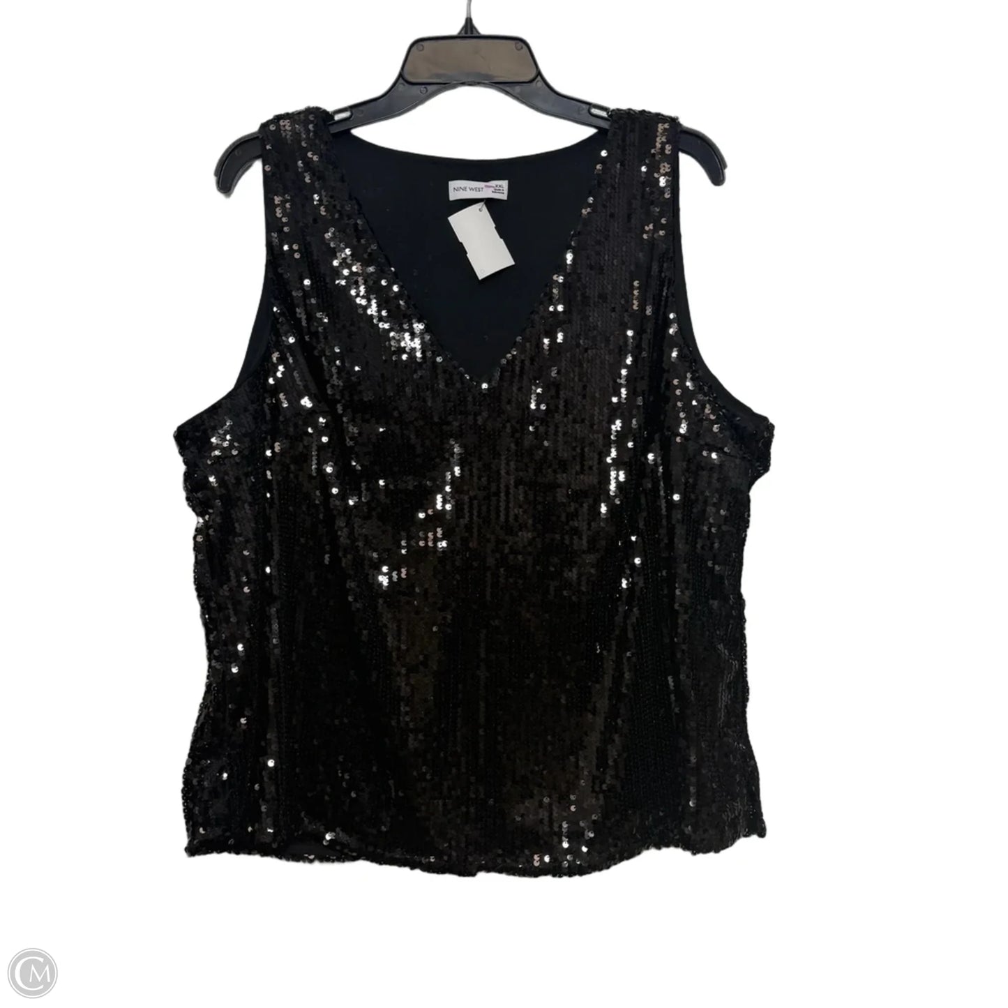 Top Sleeveless By Nine West Apparel In Black, Size: Xxl
