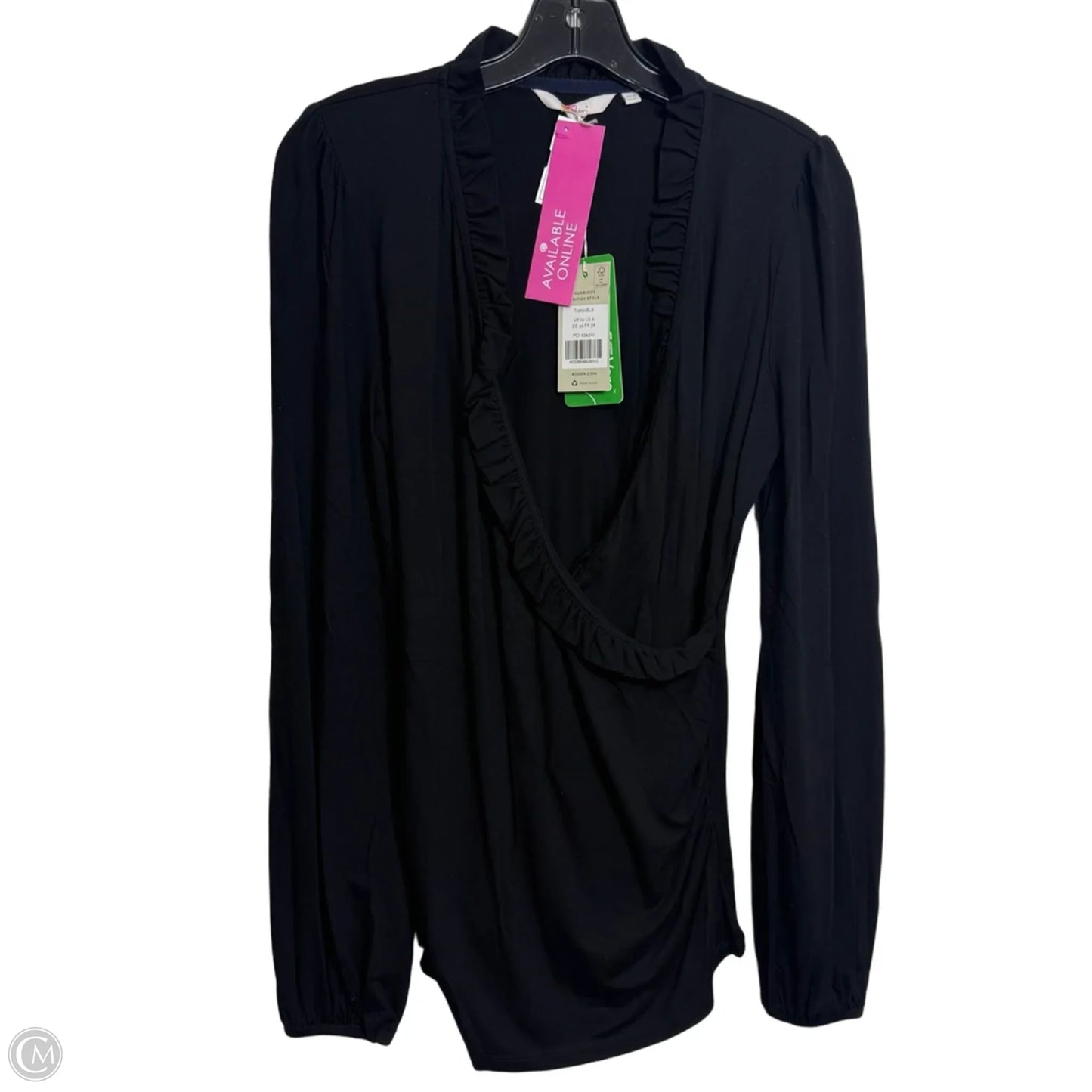 Top Long Sleeve By Boden In Black, Size: S