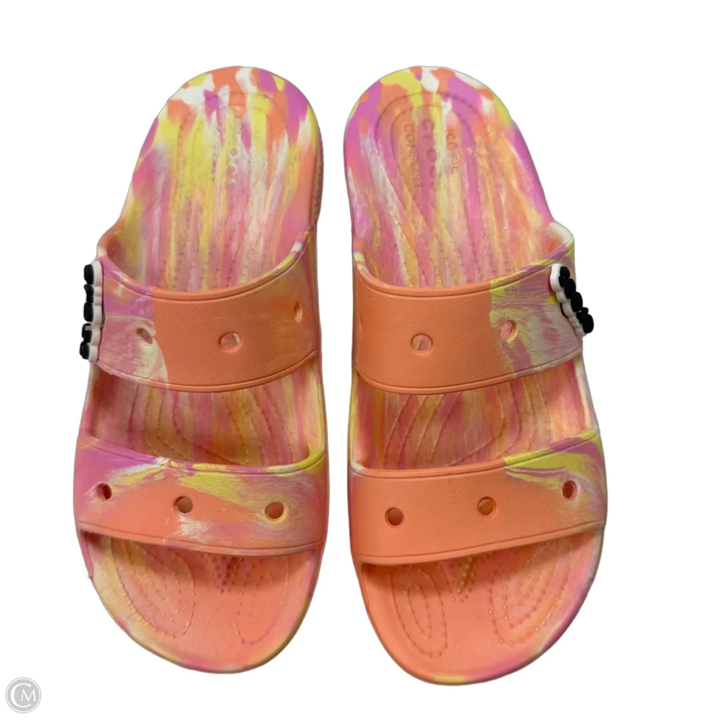 Sandals Flats By Crocs In Peach, Size: 10
