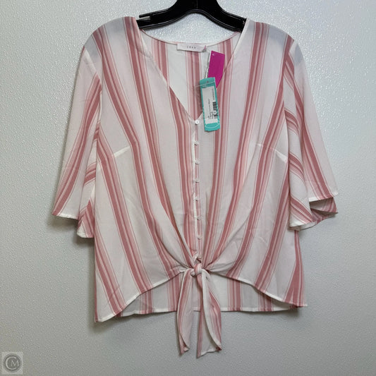Top Short Sleeve By Lush In Pink, Size: M