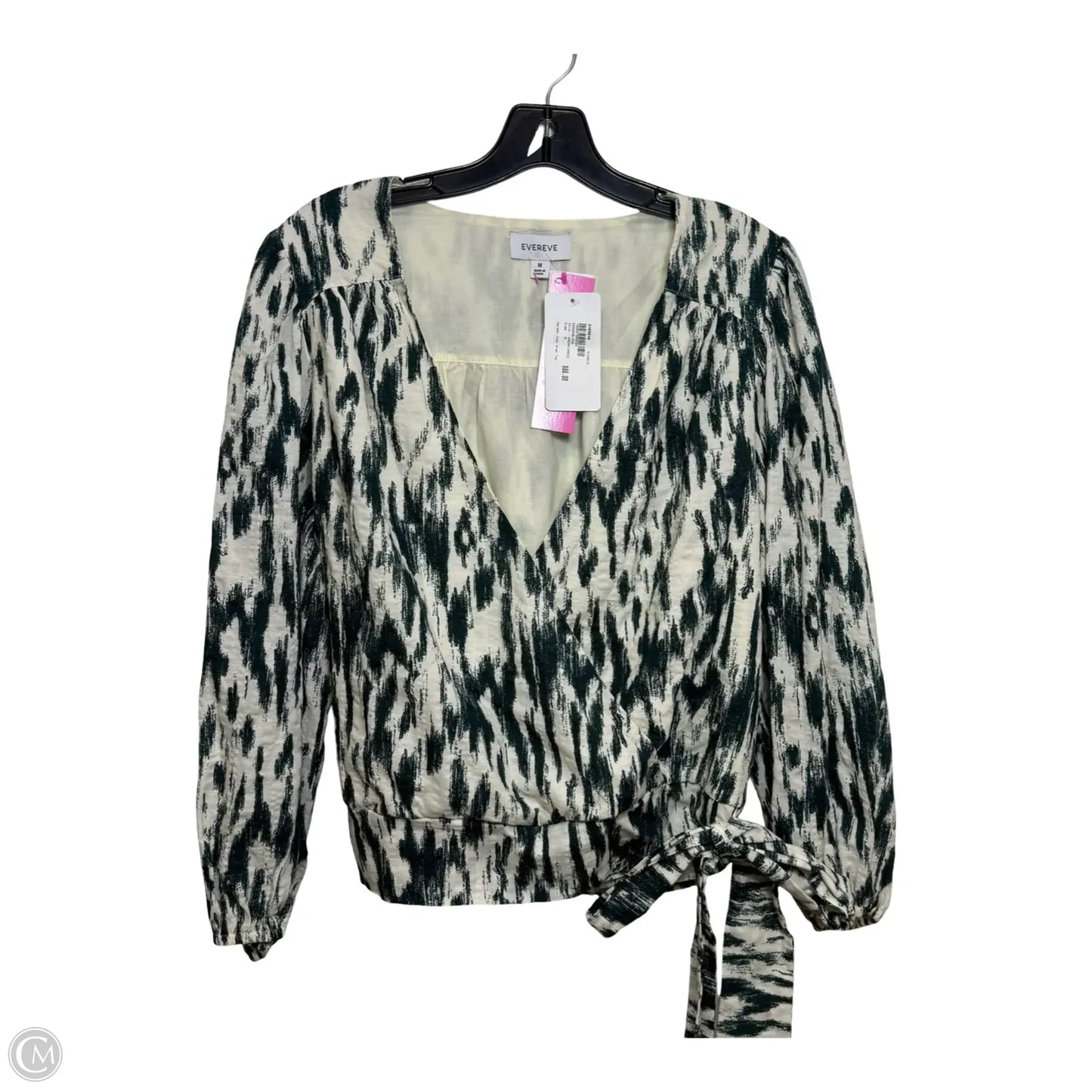 Top 3/4 Sleeve By Evereve In Green, Size: M