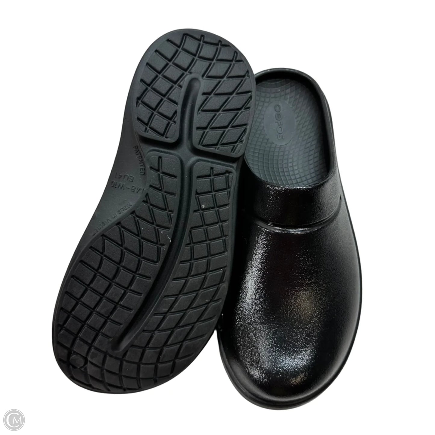 Shoes Flats By Oofos In Black, Size: 10