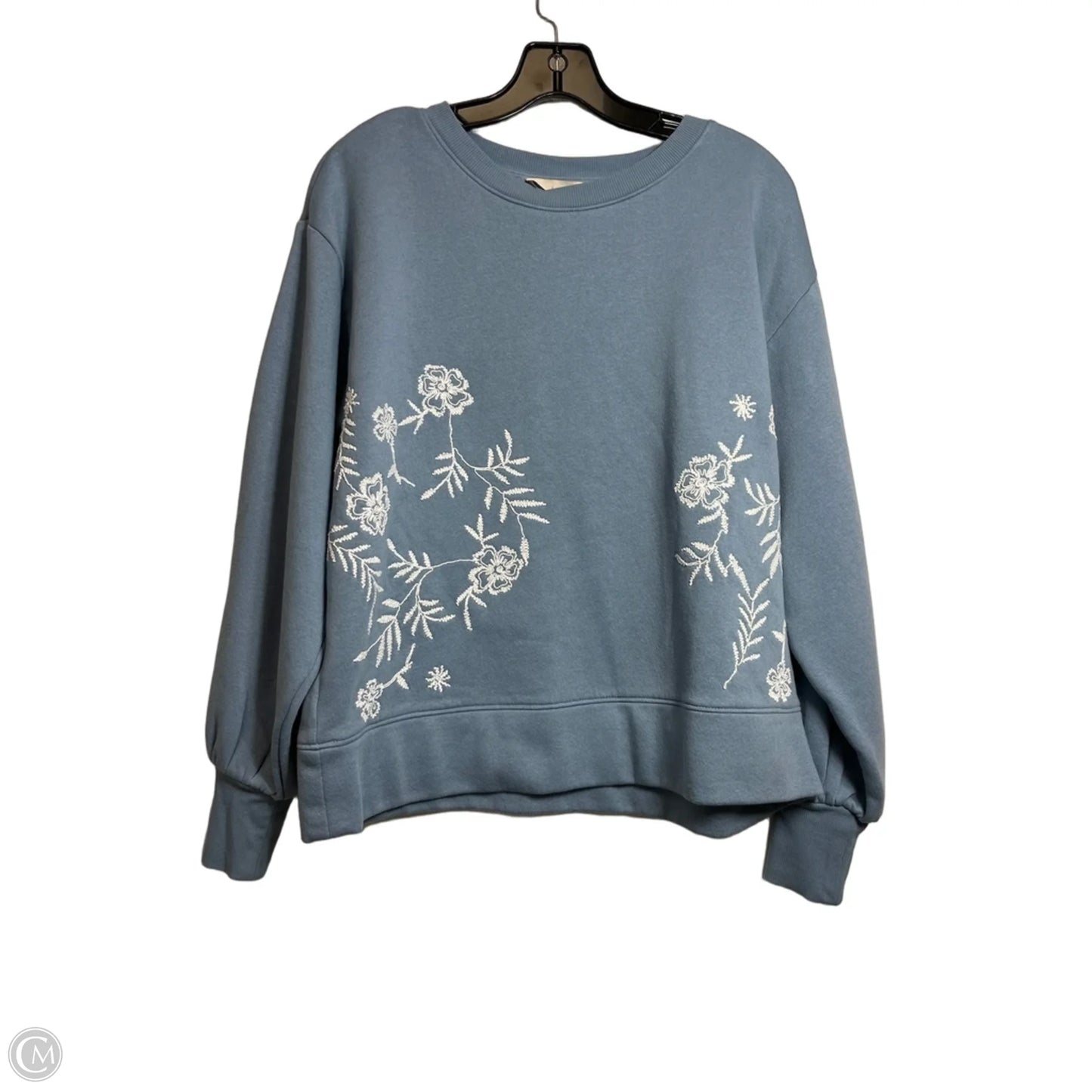 Sweatshirt Crewneck By Loft In Blue, Size: M
