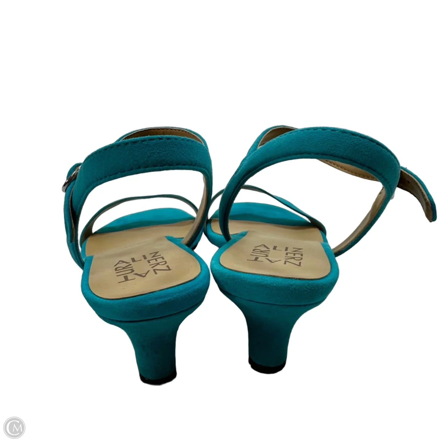 Sandals Heels Wedge By Naturalizer In Aqua, Size: 7