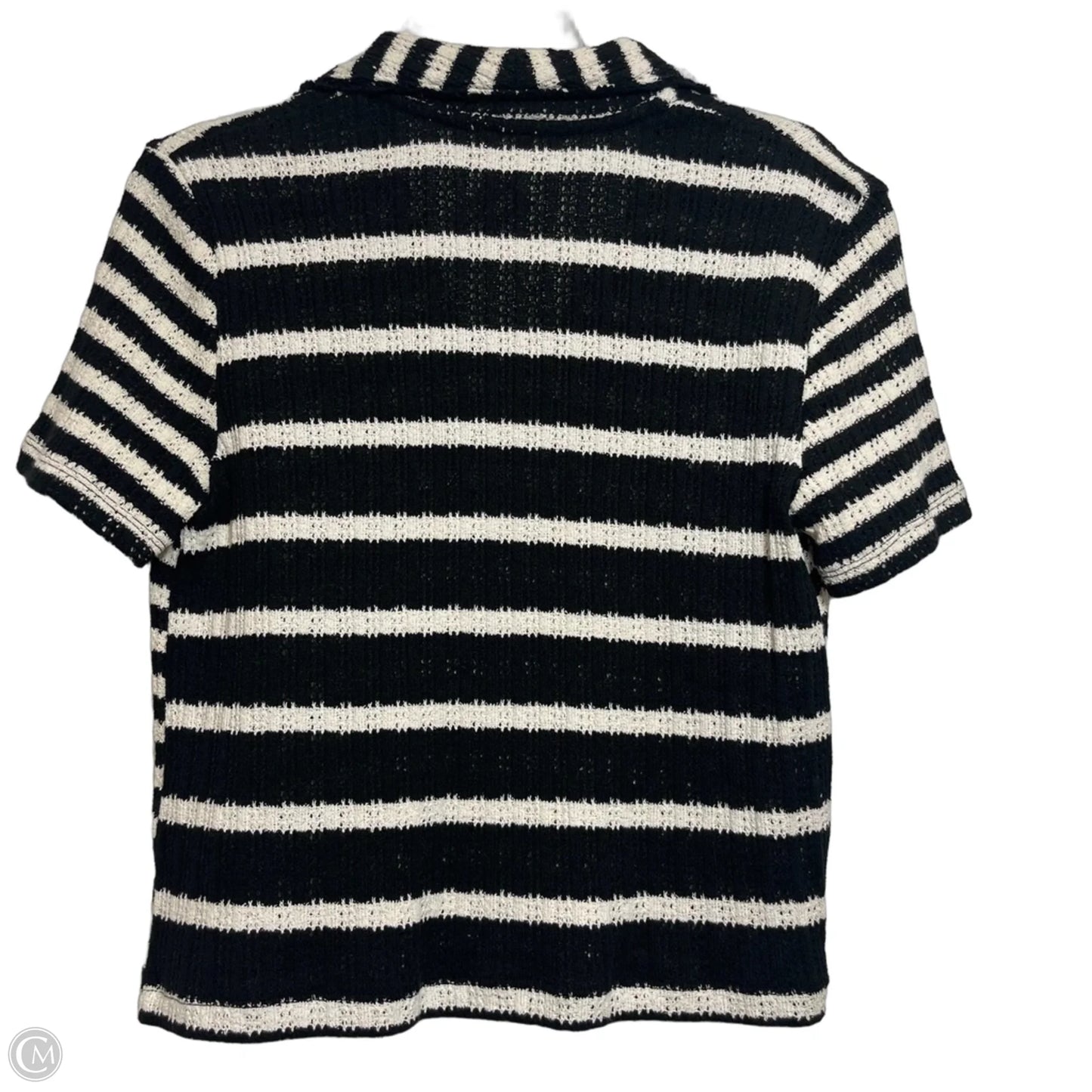 Top Short Sleeve By Madewell In Striped Pattern, Size: S