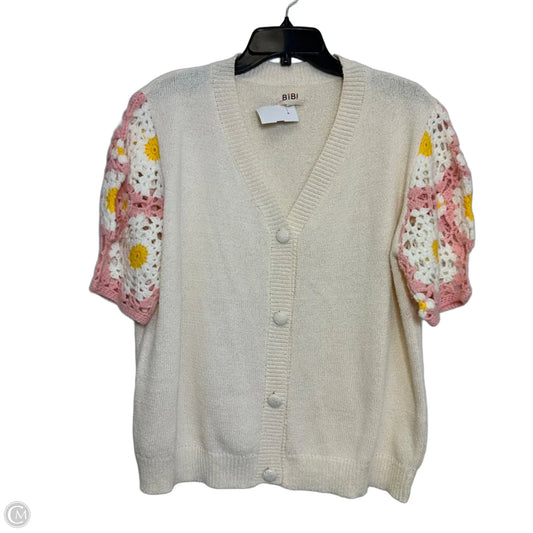 Cardigan By Bibi In Ivory, Size: Xl