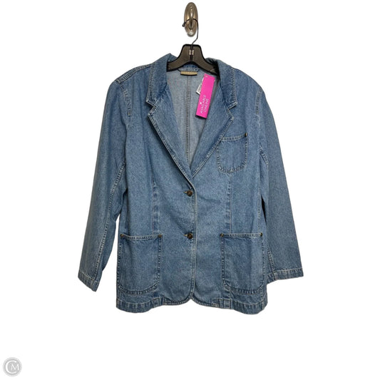 Blazer By Liz Claiborne In Blue Denim, Size: 12p