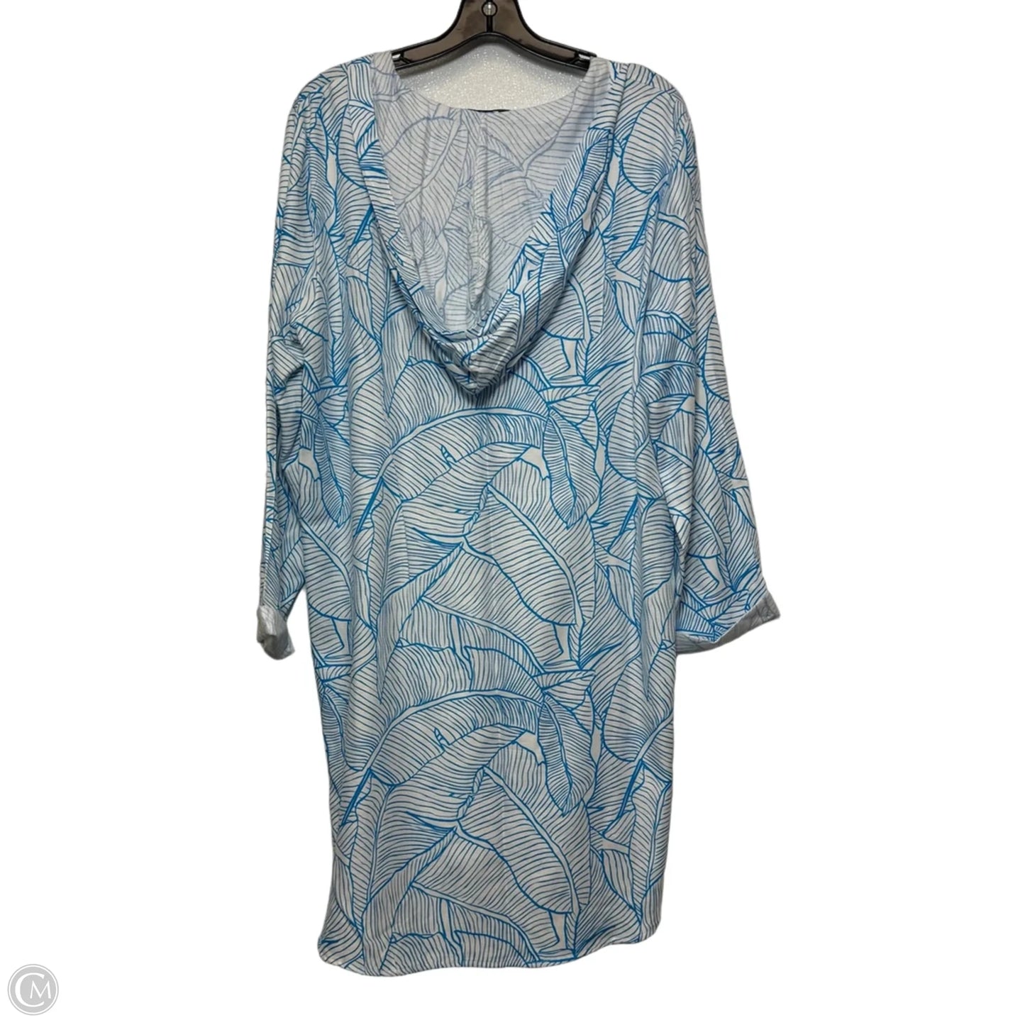Swimwear Cover-up By Charlie Holiday In Blue & White, Size: 8