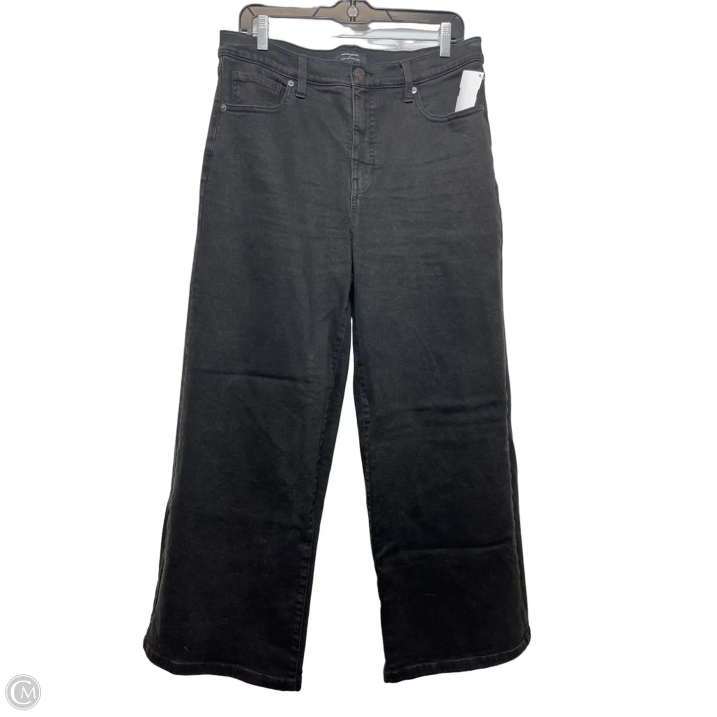 Jeans Wide Leg By Banana Republic In Black Denim, Size: 12