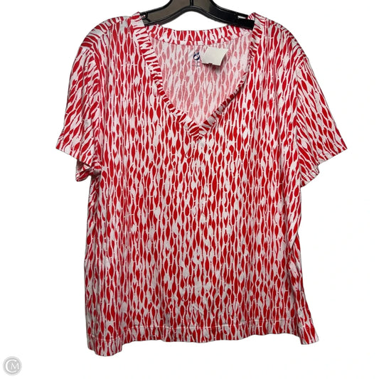 Top Short Sleeve By Lou And Grey In Red, Size: Xl