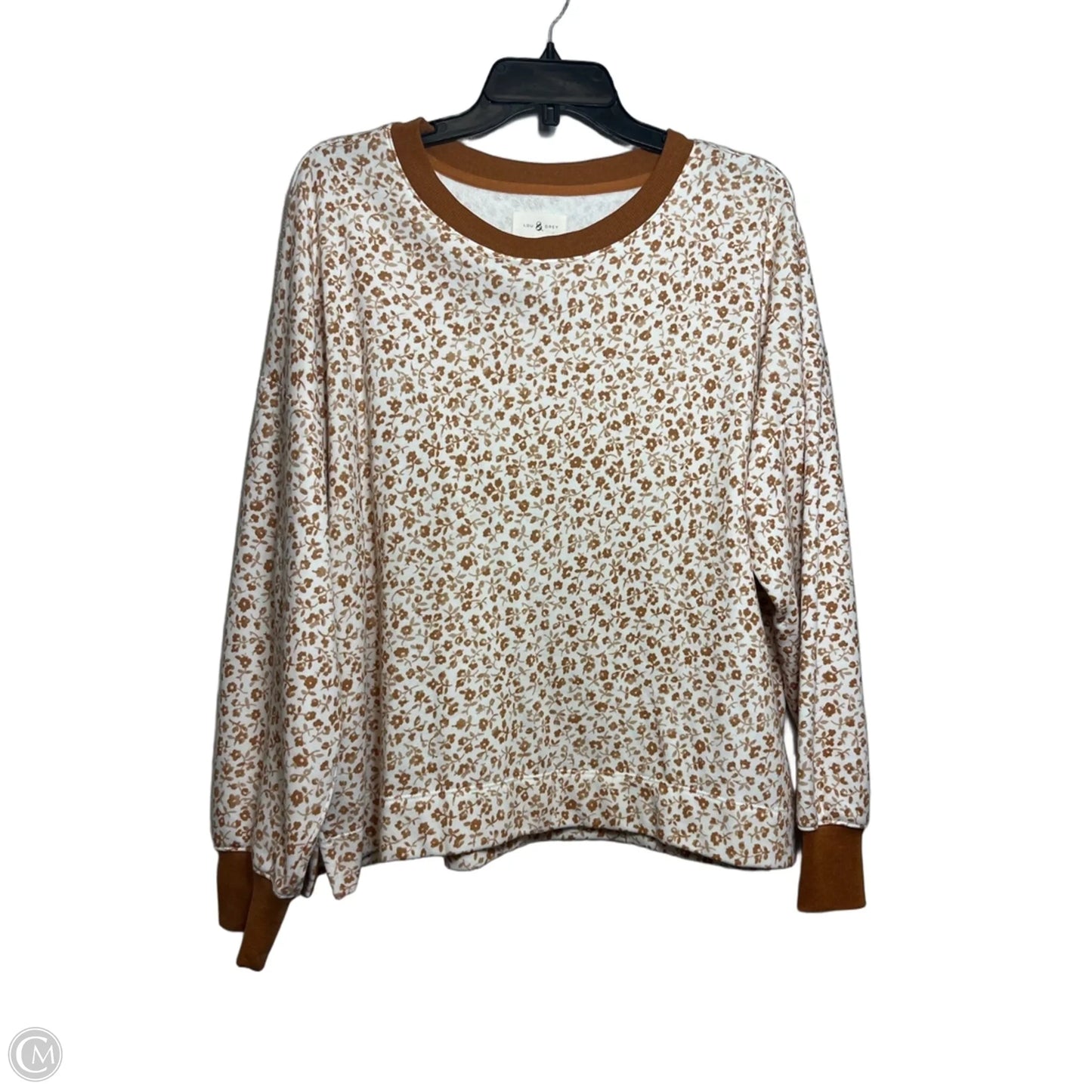 Top Long Sleeve By Lou And Grey In Copper, Size: L