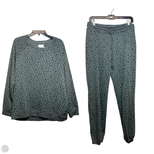 Lounge Set Pants By Lou &Grey In Animal Print, Size: M