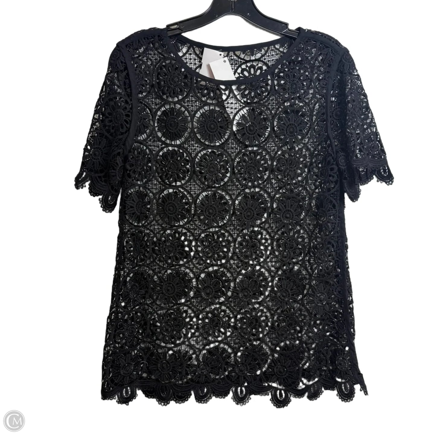 Top Short Sleeve By Clothes Mentor In Black, Size: M