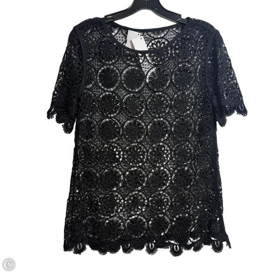 Top Short Sleeve By Clothes Mentor In Black, Size: M