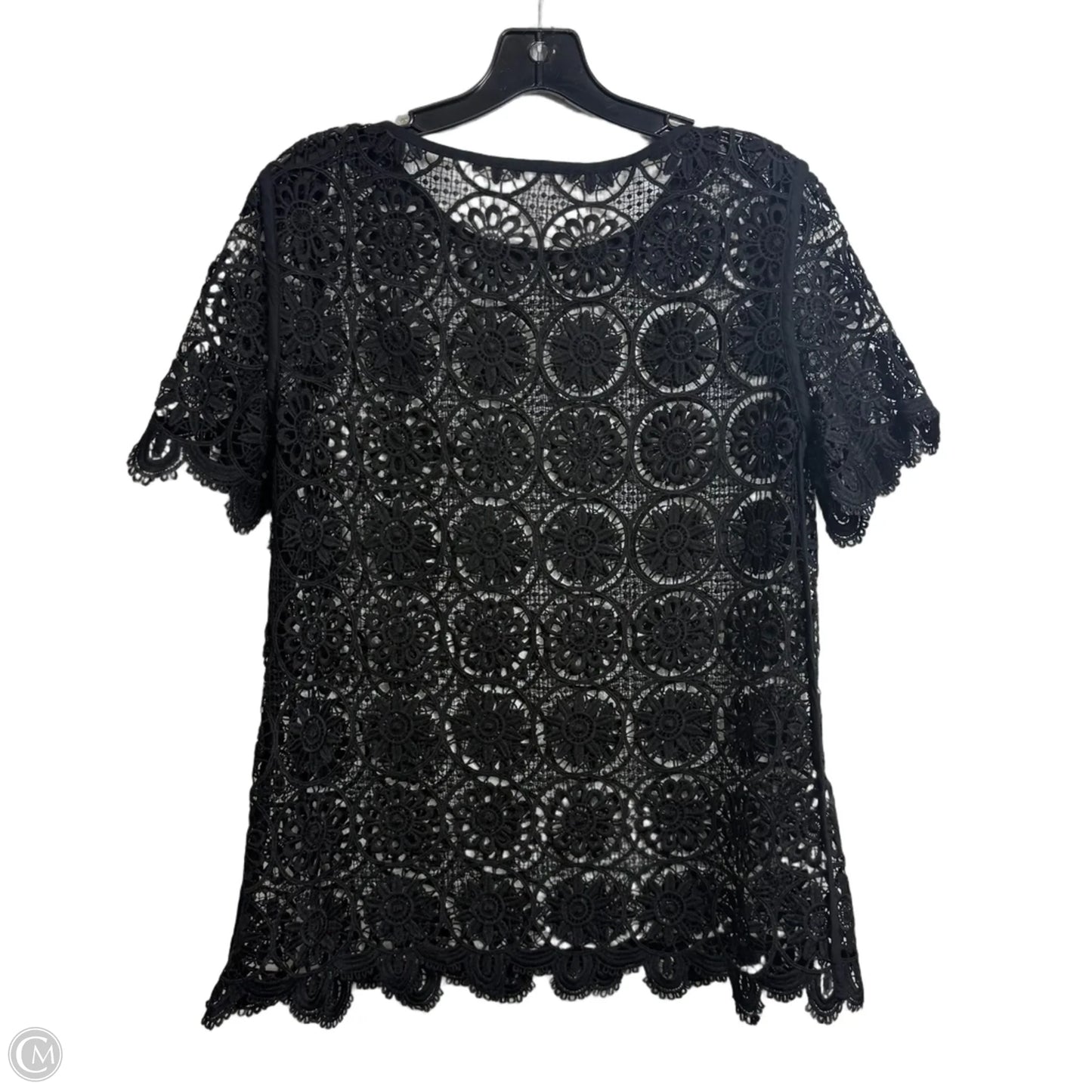 Top Short Sleeve By Clothes Mentor In Black, Size: M