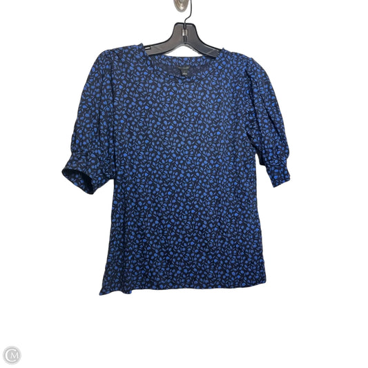 Top Short Sleeve By Ann Taylor In Blue, Size: S