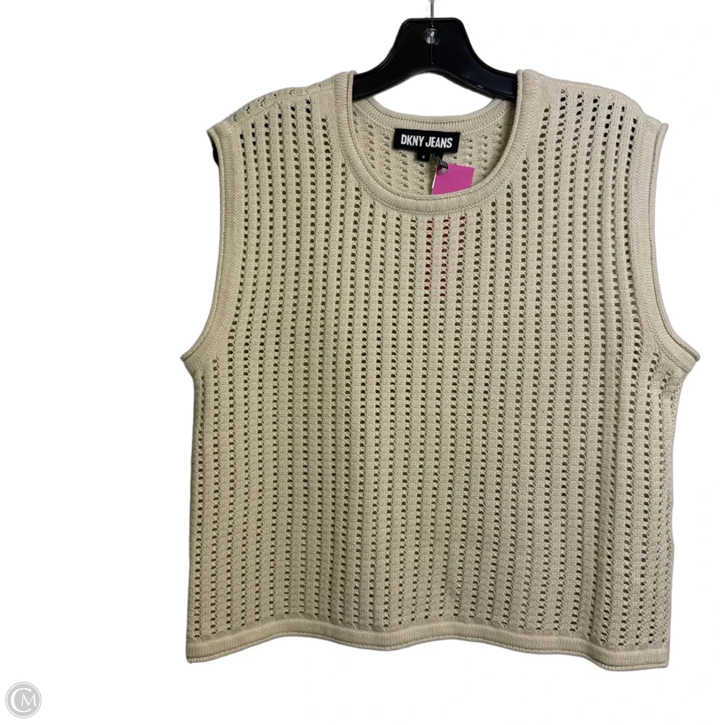 Top Sleeveless By Dkny In Tan, Size: M