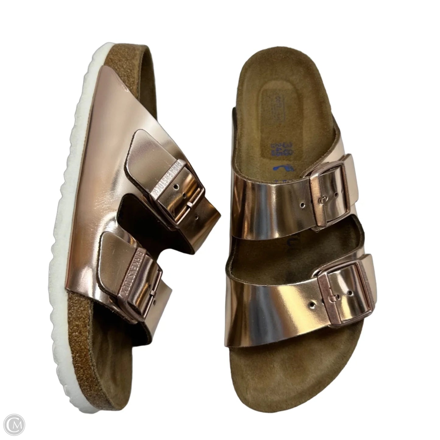 Sandals Flats By Birkenstock In Rose Gold, Size: 7
