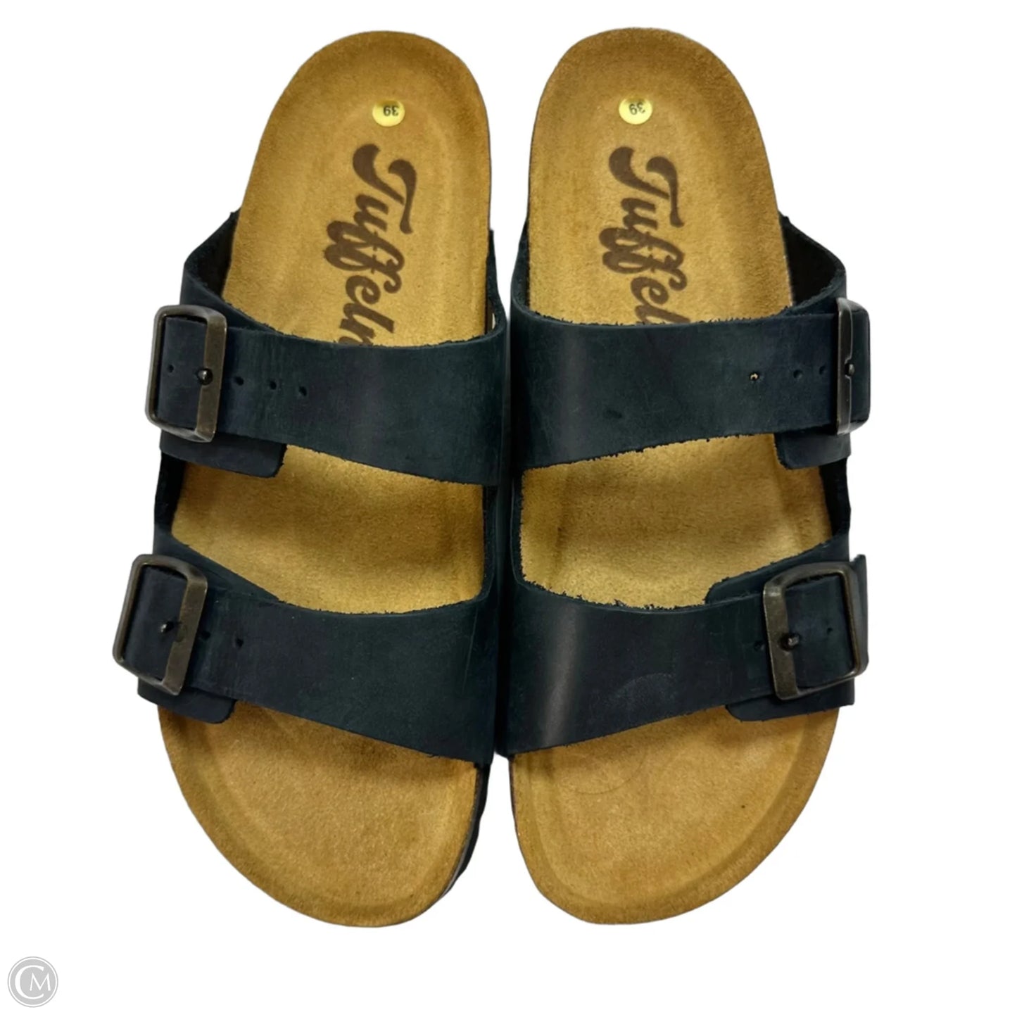 Sandals Flats By Clothes Mentor In Black, Size: