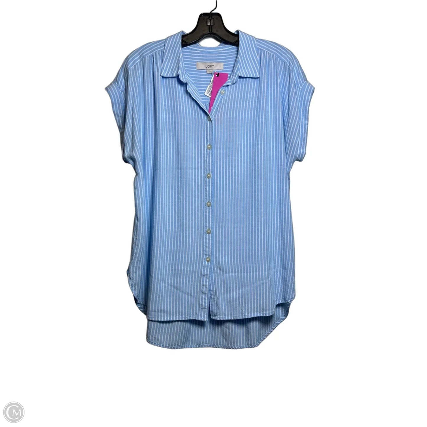 Top Short Sleeve By Loft In Blue, Size: M