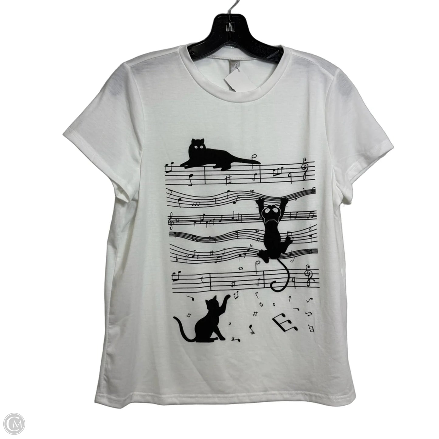 Top Short Sleeve Basic By Cmf In White, Size: S