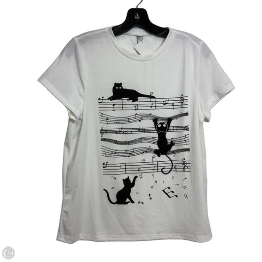 Top Short Sleeve Basic By Cmf In White, Size: S