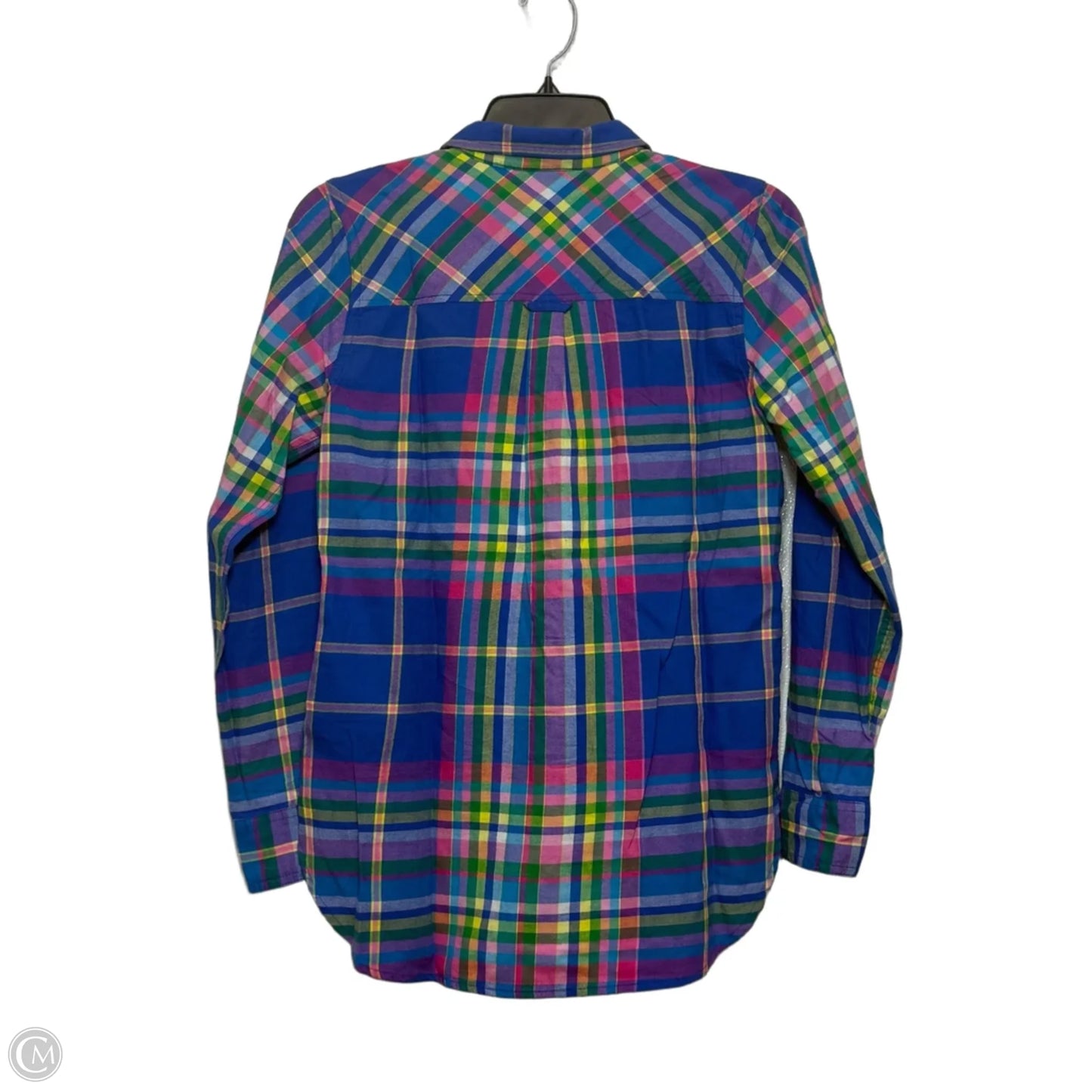 Top Long Sleeve By J. Crew In Plaid Pattern, Size: 2