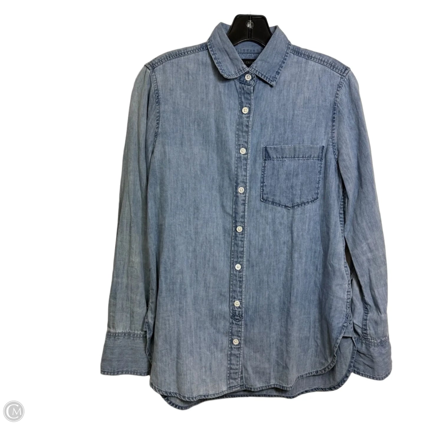 Top Long Sleeve By J. Crew In Blue Denim, Size: Xxs