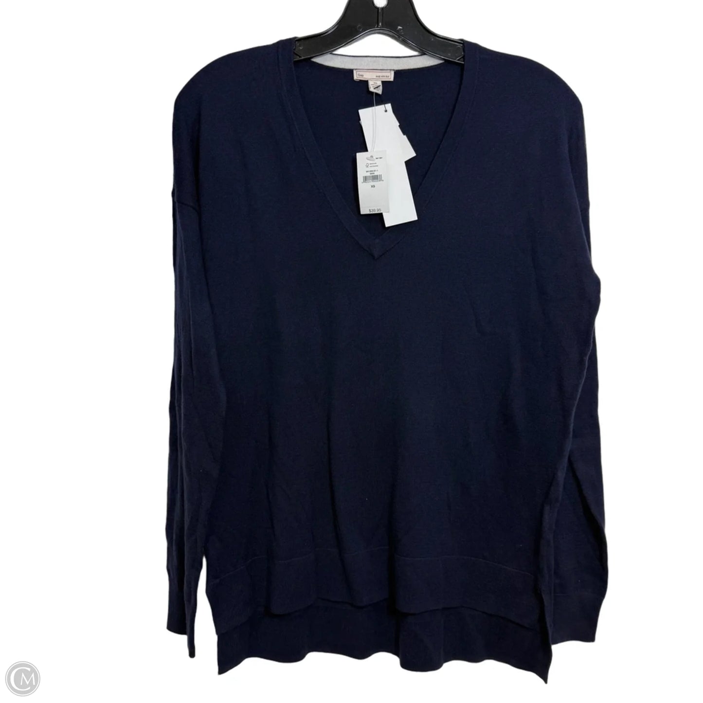 Top Long Sleeve Basic By Gap In Navy, Size: Xs
